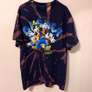 Custom bleached Disney Florida t-shirt size L